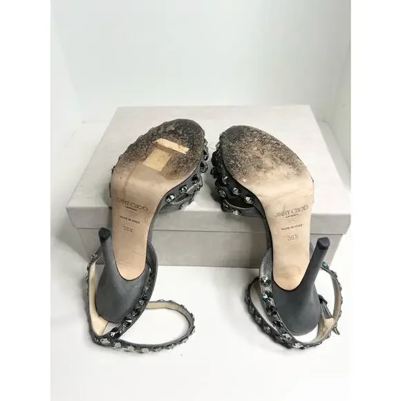 Jimmy Choo Jigsaw Embellished Sandals, 36.5 - Picture 6 of 7